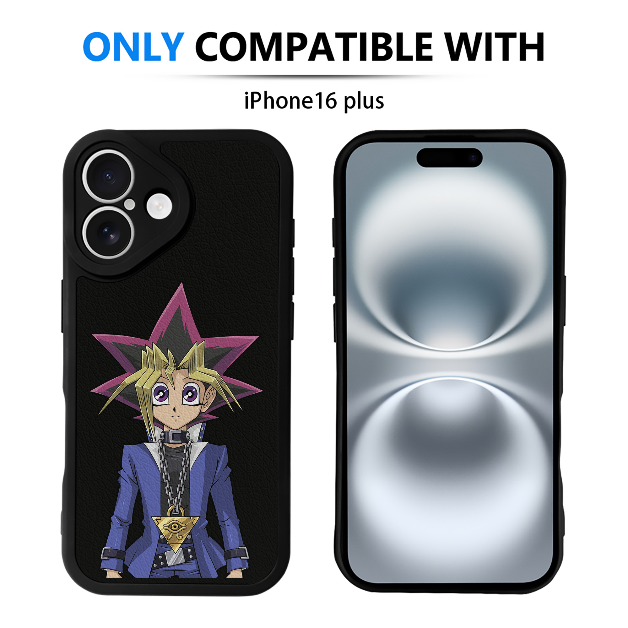 遊☆戯☆王 Yu-Gi-Oh! 【iPhone 16シリーズ対応】シリコンスマホケース（レザー調） 材質：シリコン